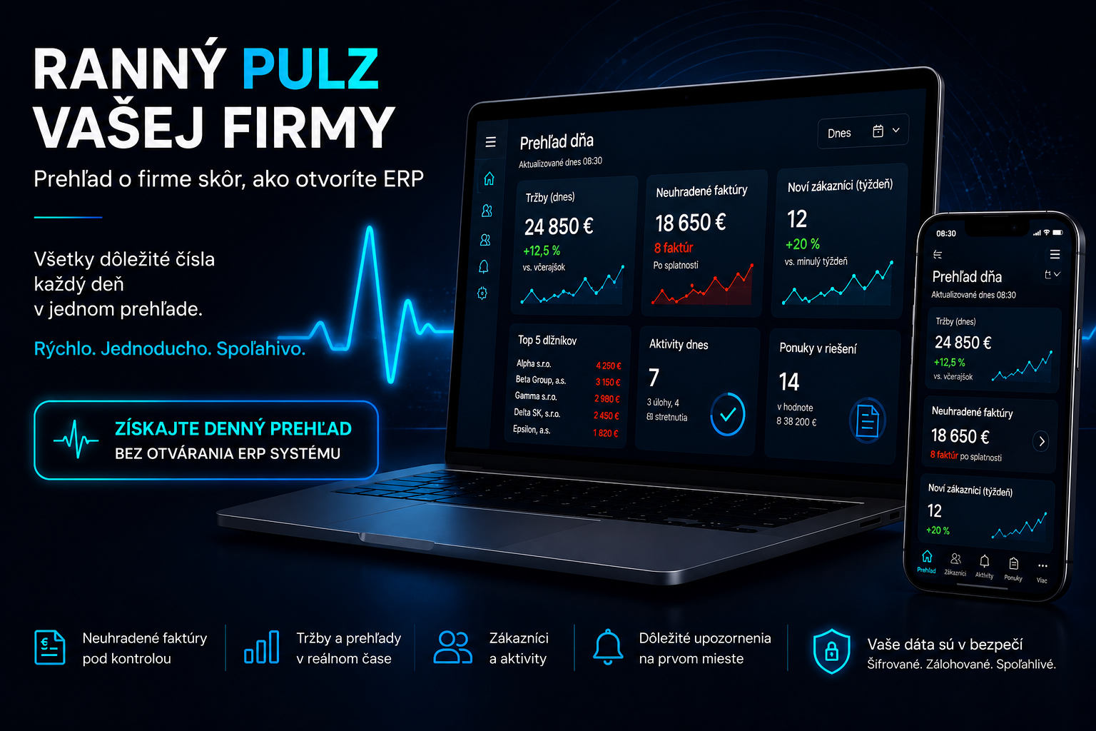 NEXIRA Pulse — ranný pulz vašej firmy: prehľad o firme skôr, ako otvoríte ERP